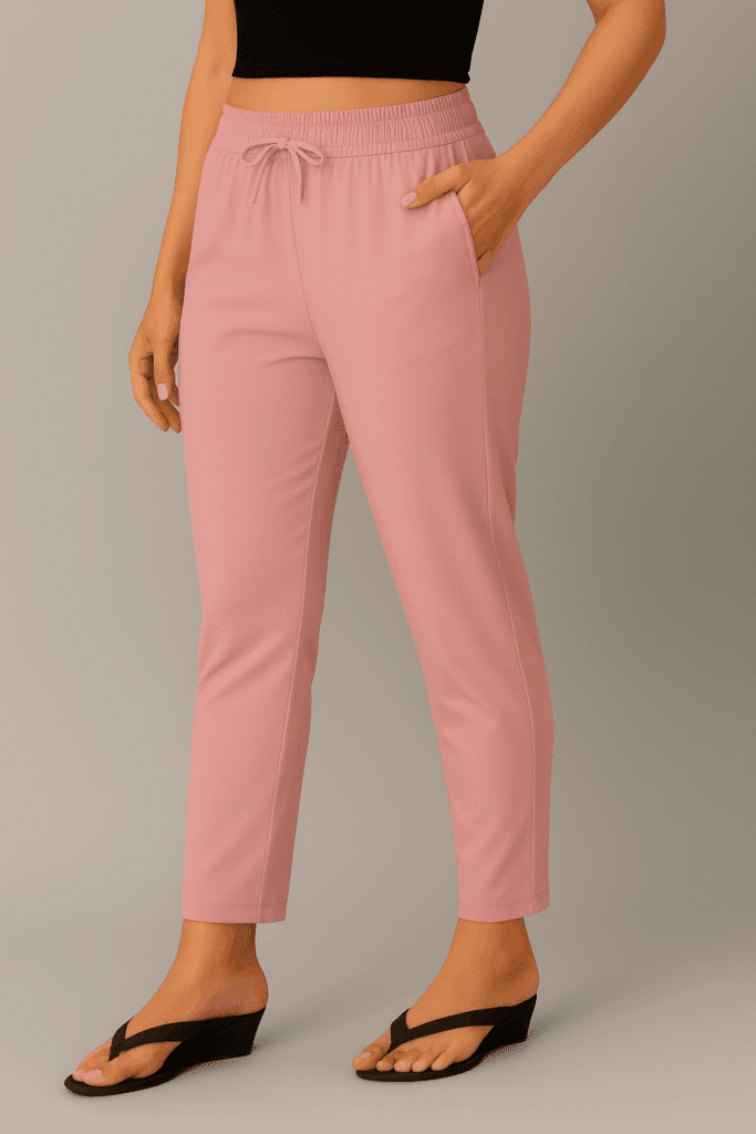 Cotton straight cut pants