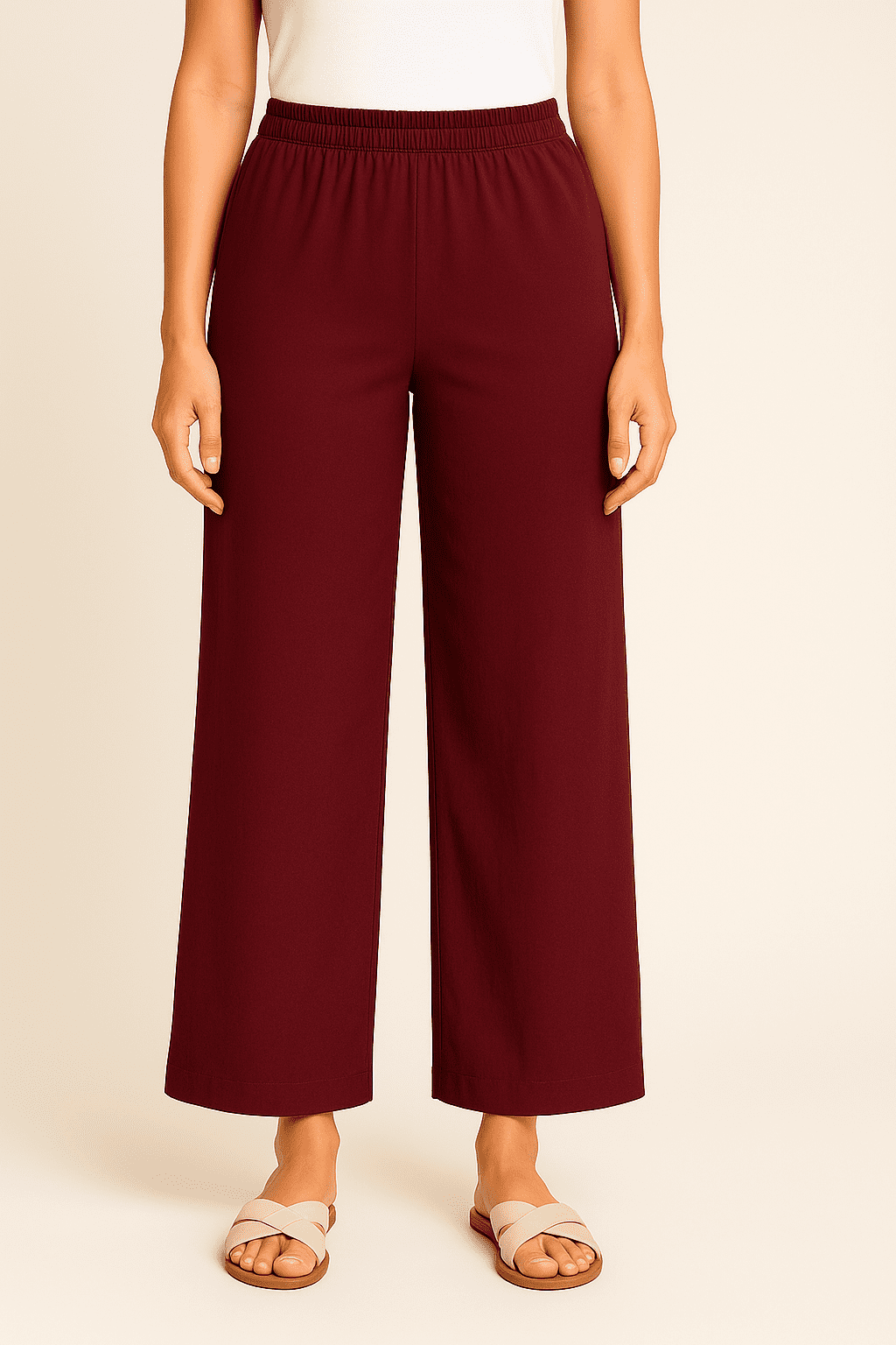 4BEB49A9-1A38-45CE-BAB4-525B5DB03F14 Maroon Palazzo Pants for Party Wear
