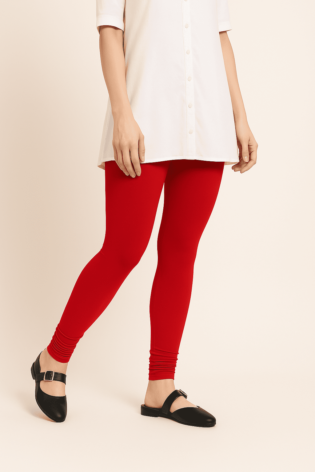 B30F217C-C5DA-45CE-AD6D-2FE476ADA941 Red Cotton Leggings for Women – No.1 Soft, Stretchable & Comfort