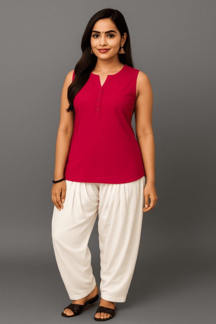 Cotton Patiala Off White Color Pants for Women